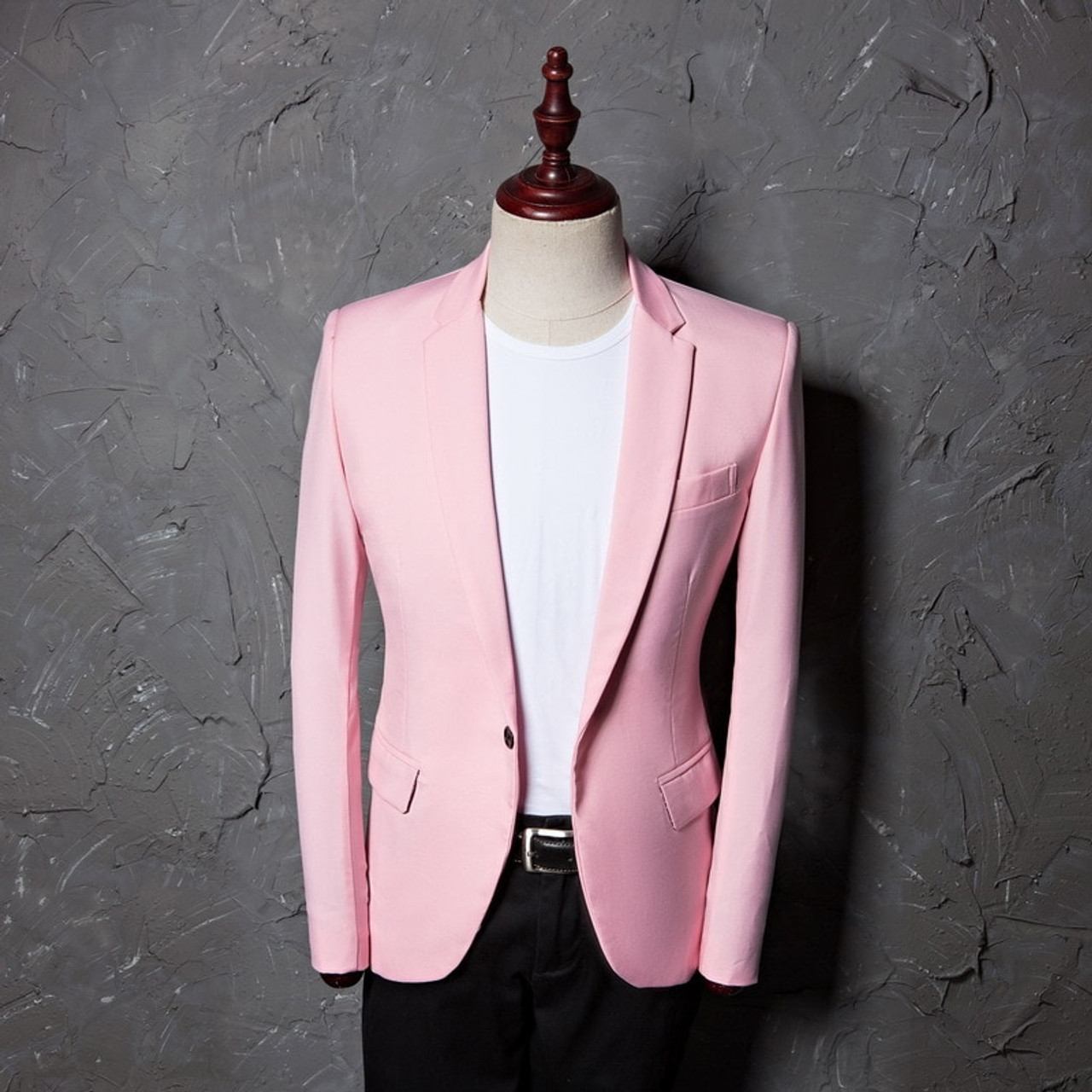 pink casual blazer