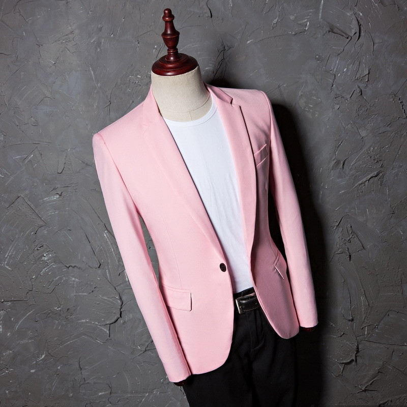 pink jacket suit