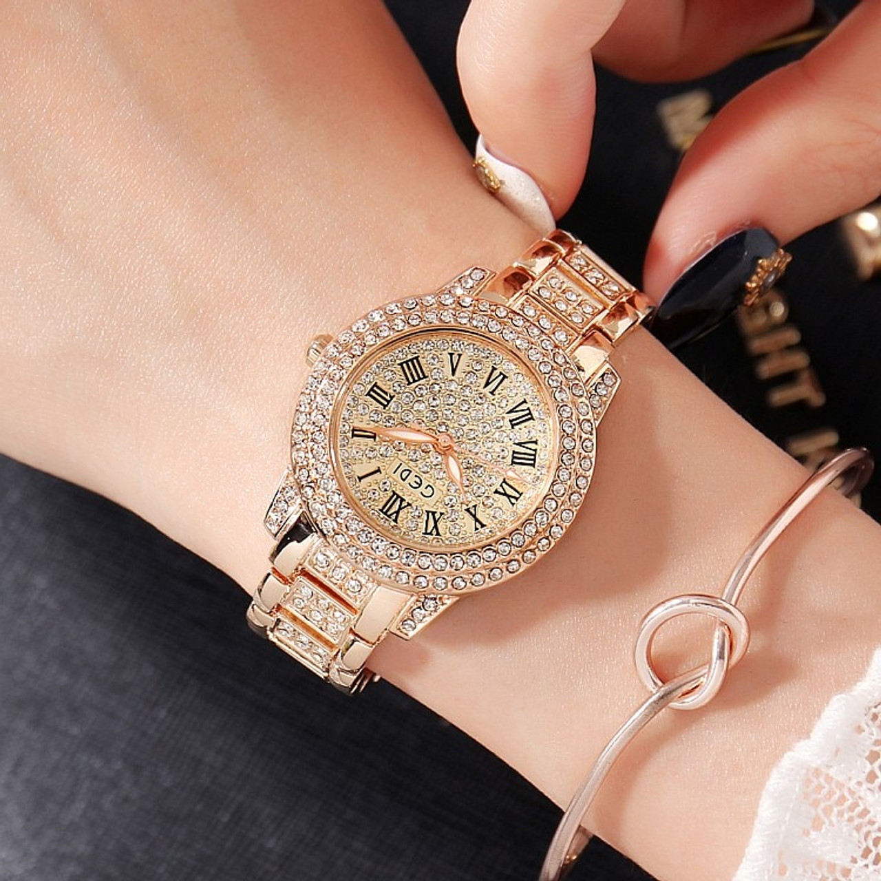 GEDI Women Rose Gold Bracelet Watches Bangle Set Good Gift Choose GD25 –  GEDI Store