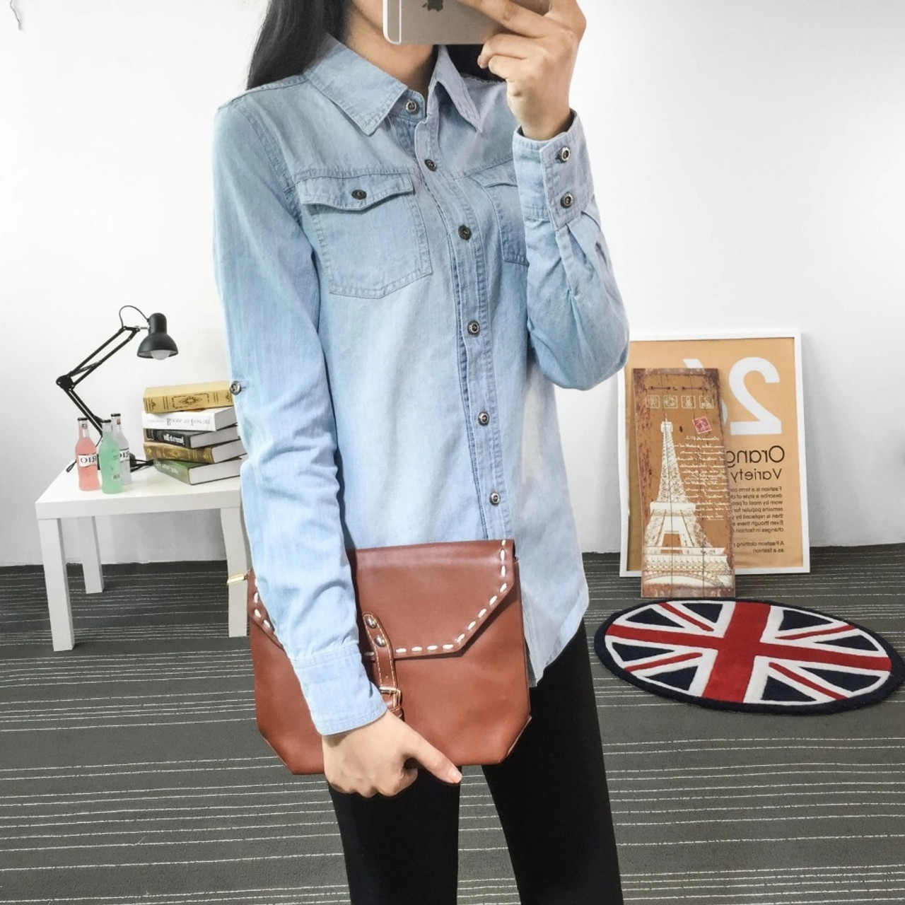 casual jeans and shirt for ladies