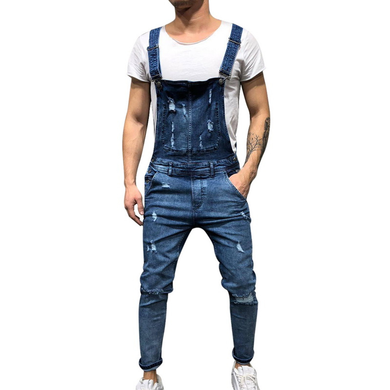 skinny bib overalls