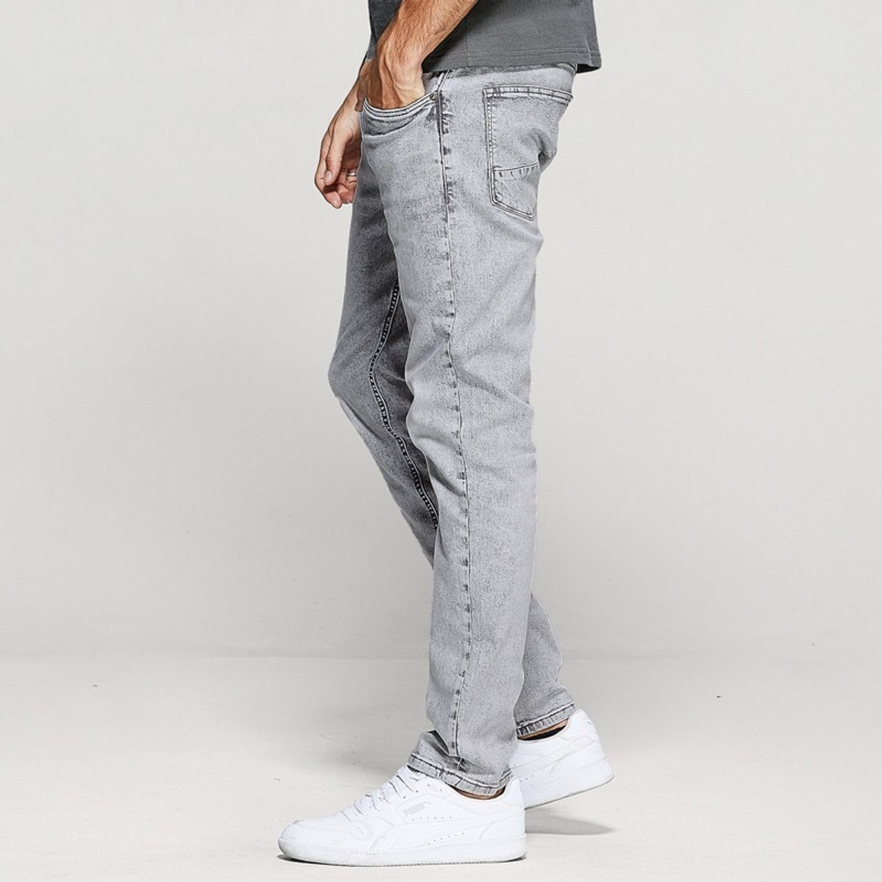 Wide leg jeans Color grey - SINSAY - 748AI-90J