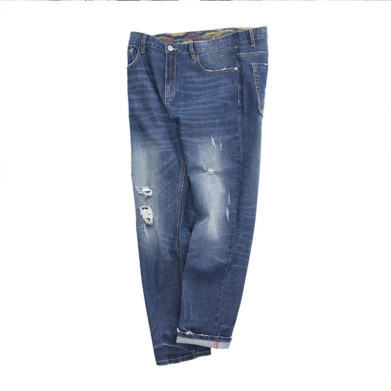 Washed Jeans Denim Pants 