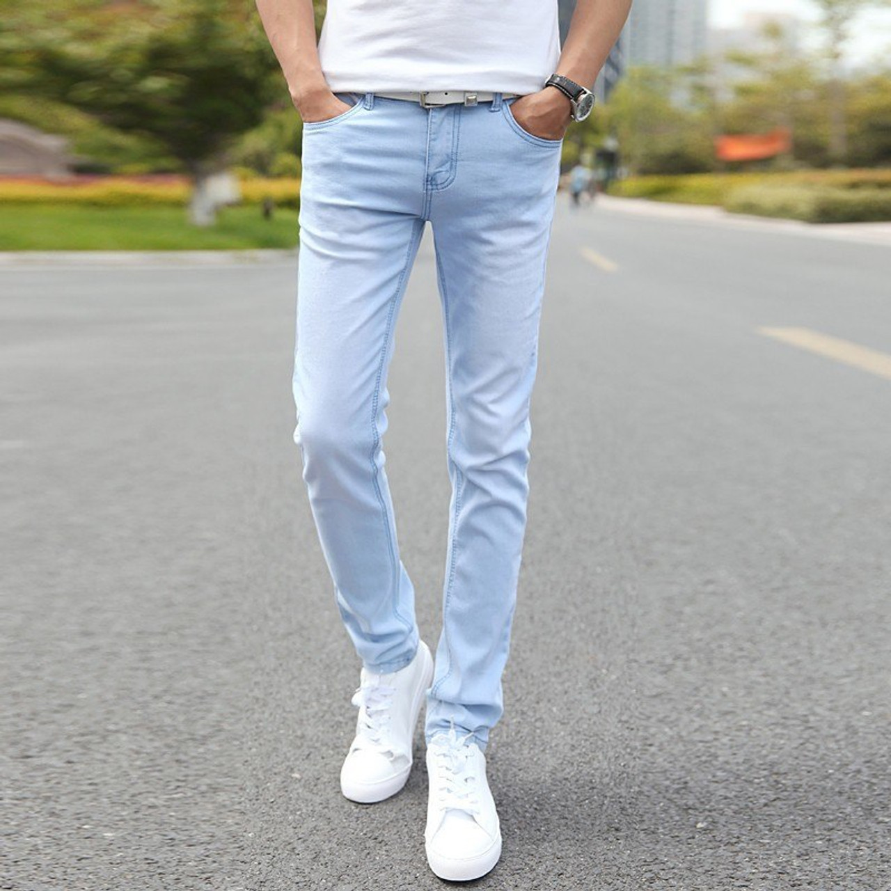 Mens Denim Blue Jeans Pants Slim Stretchable Stylish Trousers Bottoms for  Men Boys Gents  Amazonin Fashion