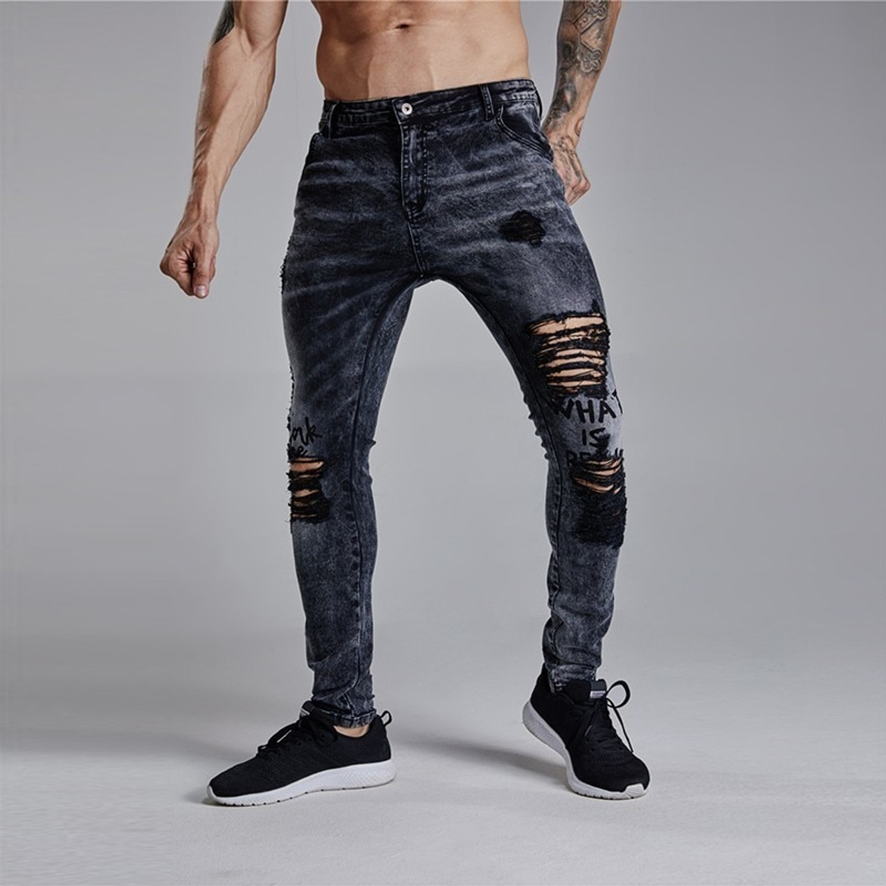 Boys Street Style Jeans Mens Distressed Ripped Jeans Men - China Jeans and Mens  Jeans Denim price | Made-in-China.com