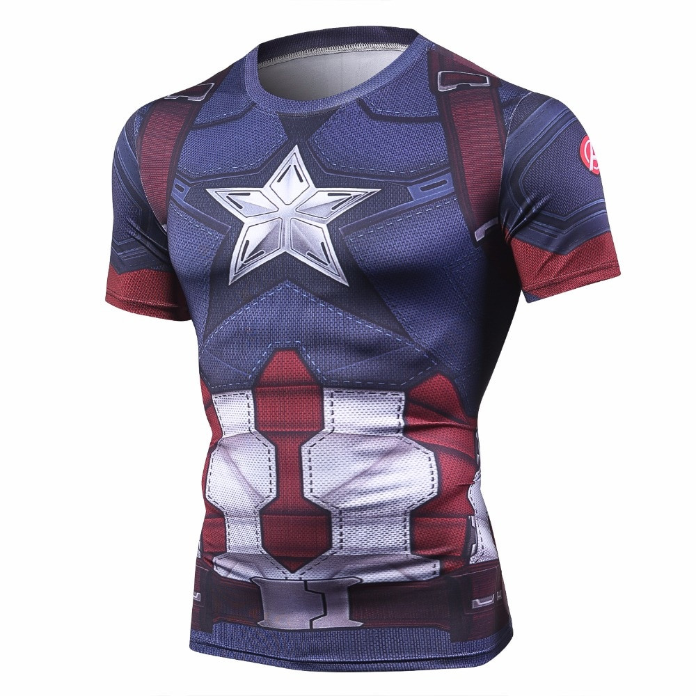 T Shirts Mens compression fitness Tops 