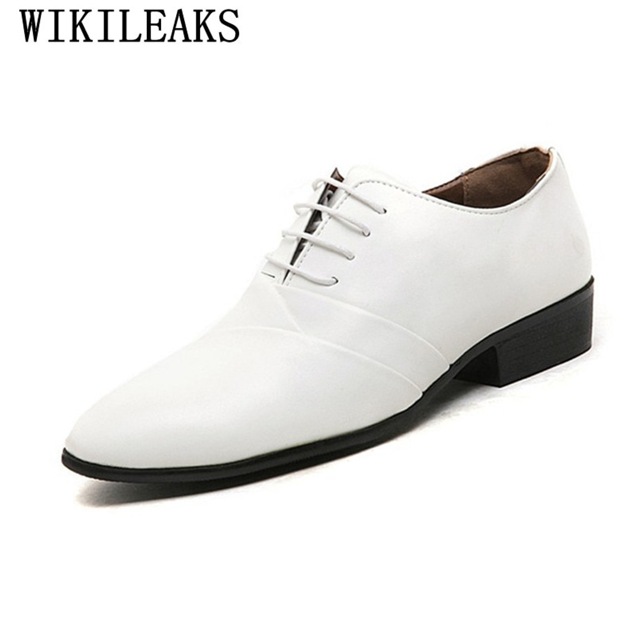 2018 Designer Wedding Shoes Man Leather White Oxford Shoes For Men