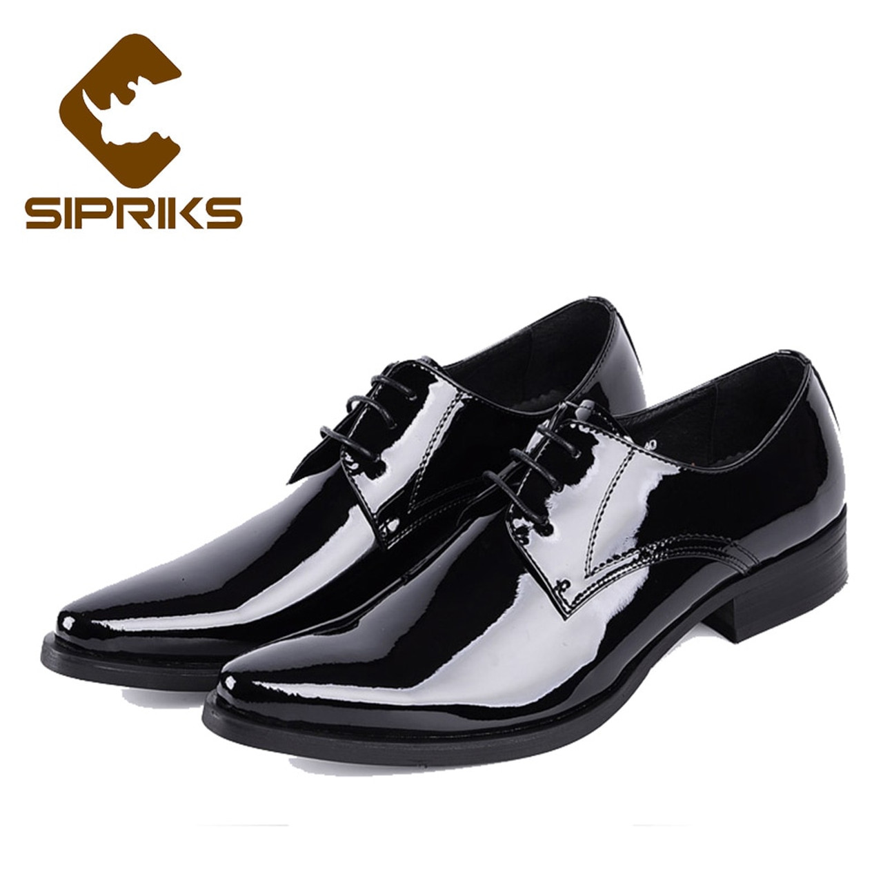 Sipriks Luxury Mens Patent Leather 