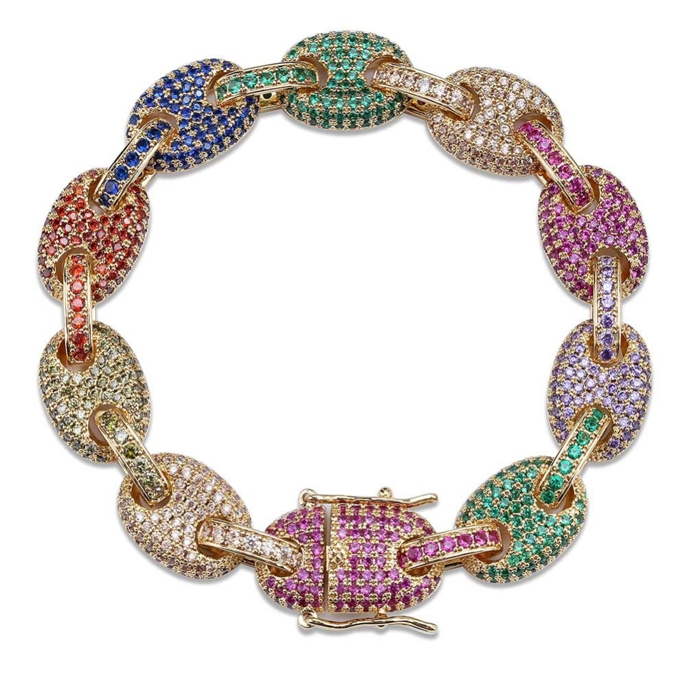 12MM Rainbow Personalized Cuban Link 
