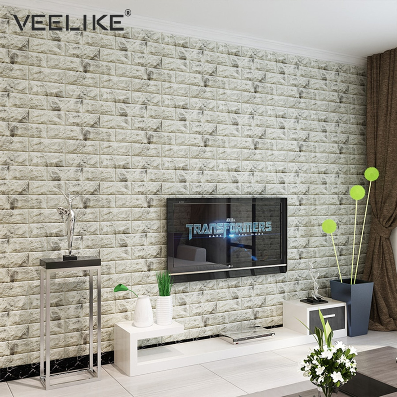 Waterproof Foam Brick 3d Wall Panel Diy Self Adhesive Wallpaper For Kids Room Bedroom Wall Decor 3d Brick Living Room Wall Paper Onshopdeals Com