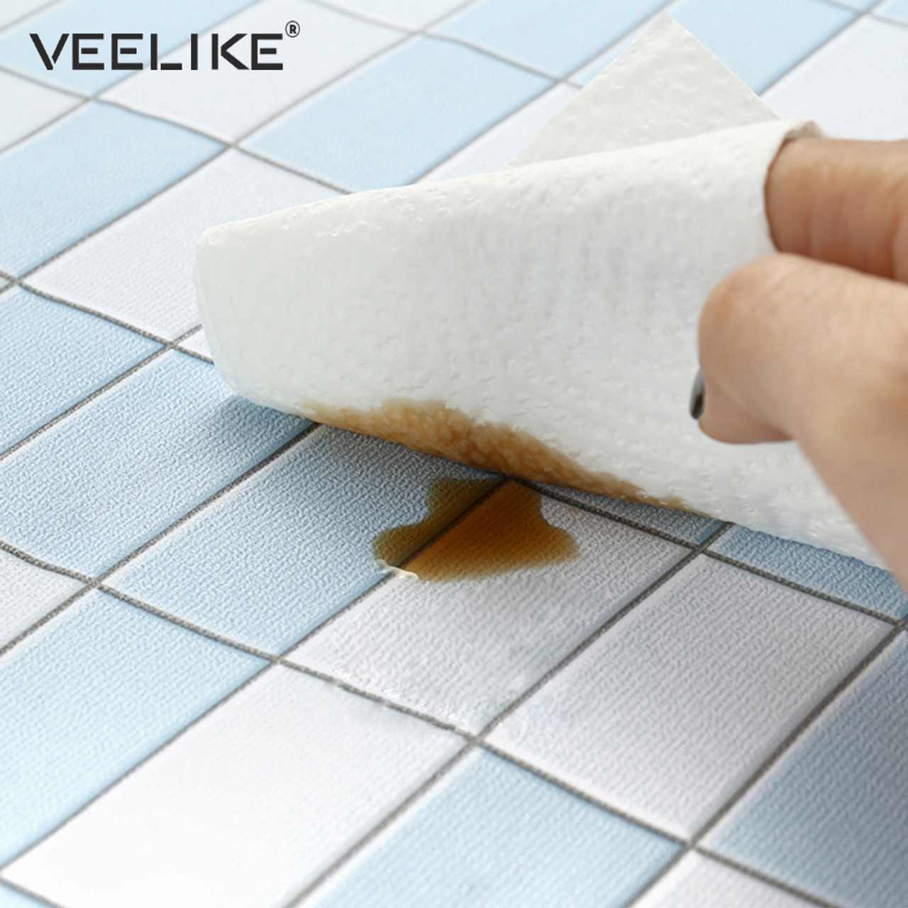 Kitchen Backsplash Tile Anti Oil Pvc Wallpaper Home Decor Self