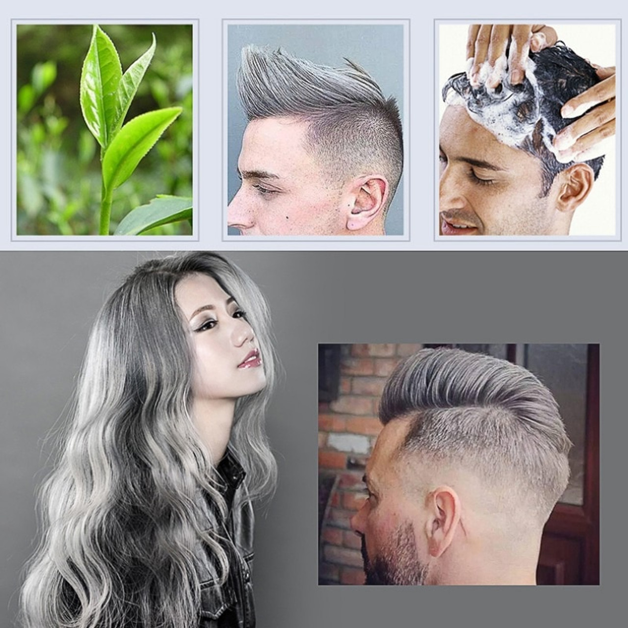 Mofajang Hair Color Styling Promades Wax Silver Ash Grey Strong
