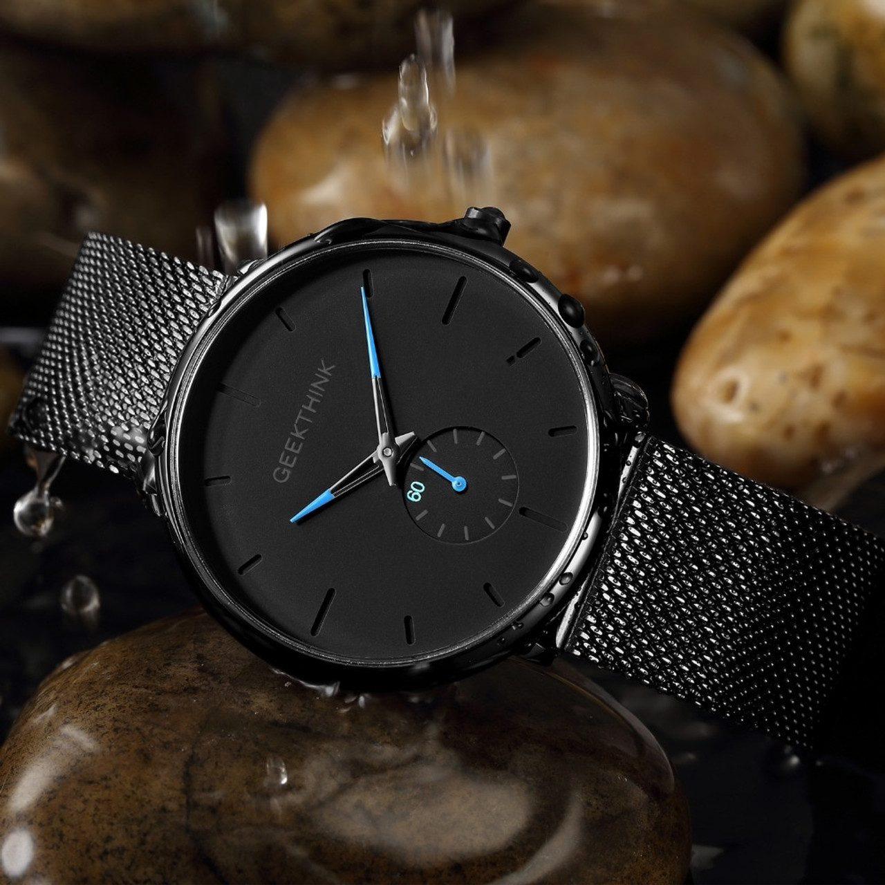 all black stainless steel watches