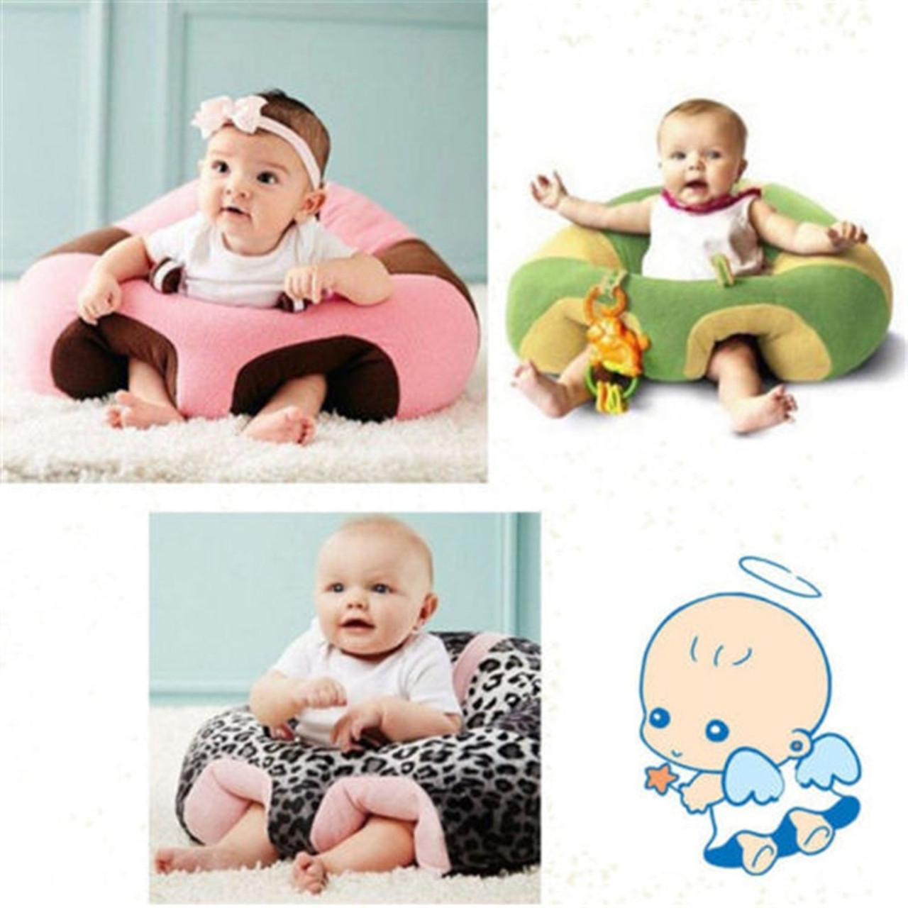 Comfortable Kids Baby Support Seat Sit Up Soft Chair Cushion Sofa