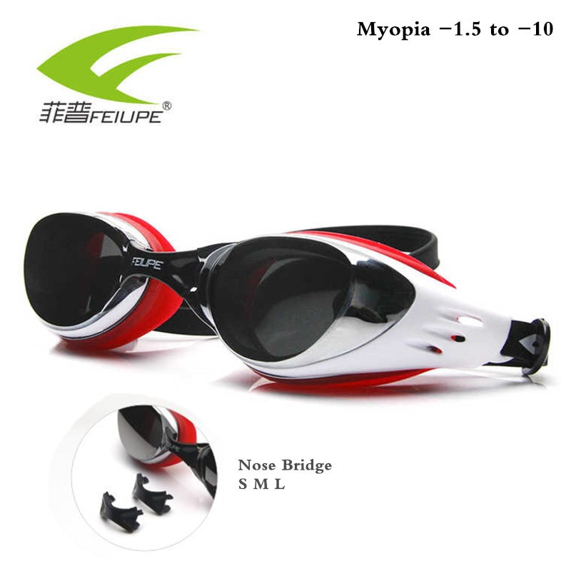 UV Block AntiFog Prescription Swimming Goggle Nearsighted Optical Myopia RX Sporting Goods