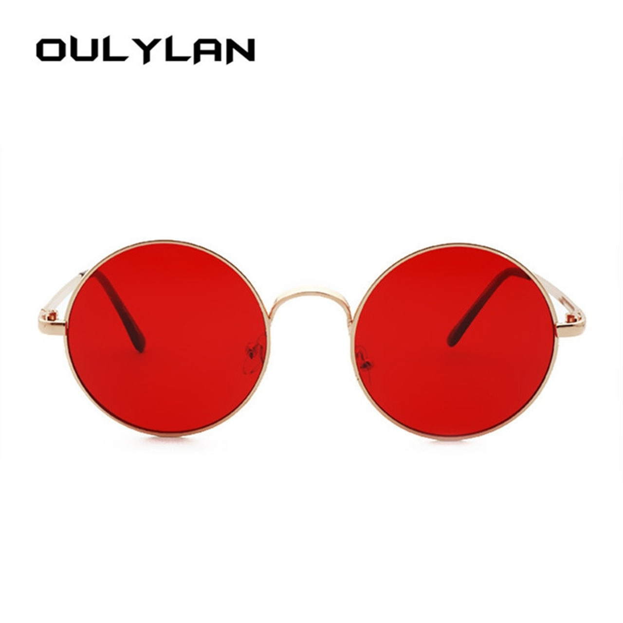 Oulylan Retro Round Sunglasses Men
