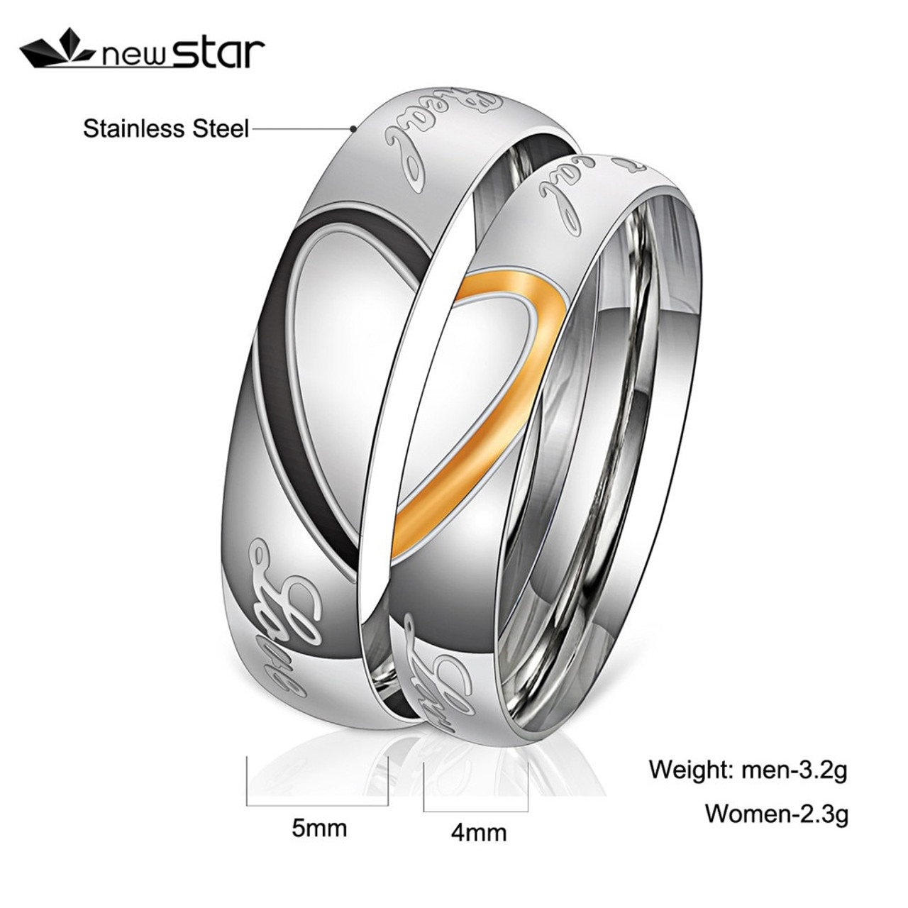 Aaishwarya Symbol of Love Stainless Steel Couple Ring For Men/Boys &  Women/Girls : Amazon.in: Jewellery