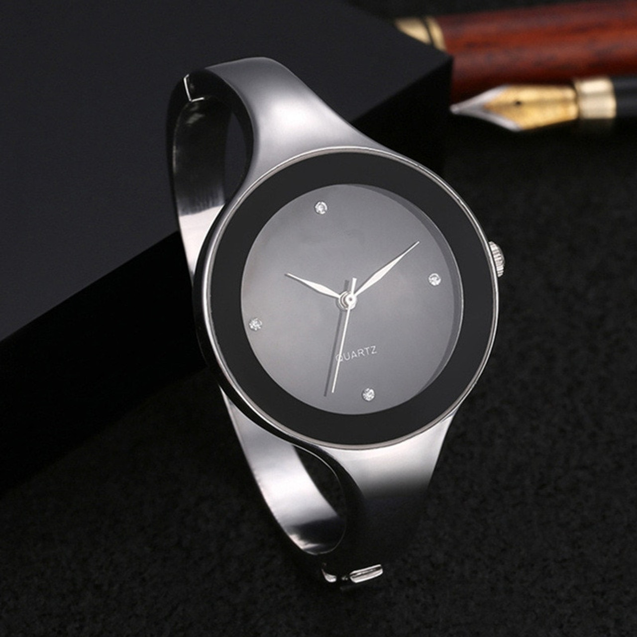 Women Quartz Bangle Watches New Design Relojes Stainless Steel Strap Simple Female Rhinestone Wristwatch Female Ladies Hot Watch Onshopdeals Com