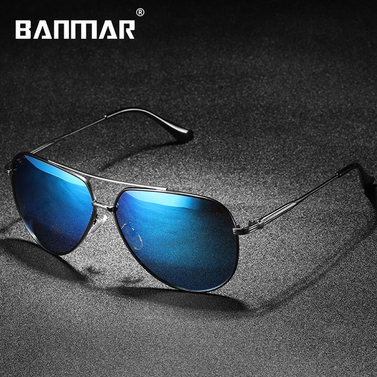 BANMAR Polarized Sunglasses Men Glasses Driving Coating Black Frame Fishing  Driving Shades Eyewear Male Sun Glasses Oculos 0967 