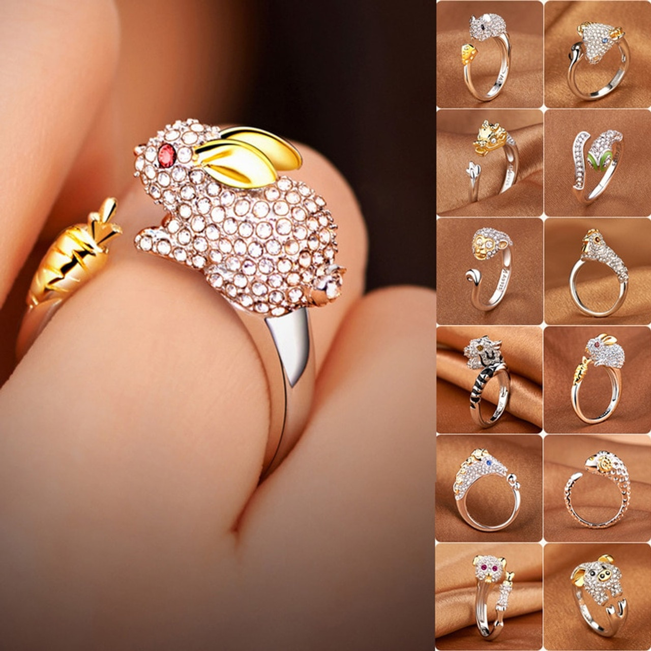 FNIO Vintage Snake Animal Rings for Women Gothic Gold Color Geometry Metal  Alloy Finger Ring Sets Jewelry - AliExpress