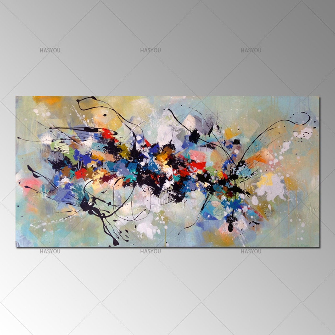 Best New Picture Painting Abstract Oil Paintings On Canvas 100 Handmade Colorful Canvas Art Modern Art For Home Wall Decor Onshopdeals Com