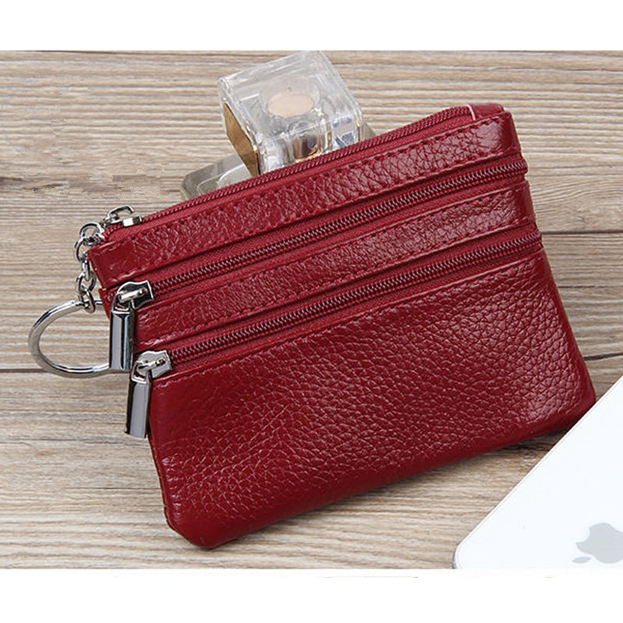 mini leather coin purse