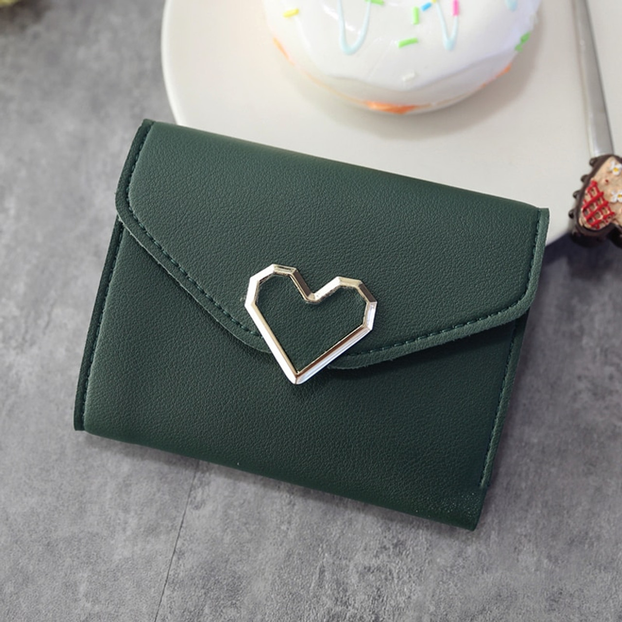 Folding Simple Design Small Card Holder Mini Coin Purses Ladies Clutch Bag  Women Short Wallet Zipper Handbag PINK - Walmart.com