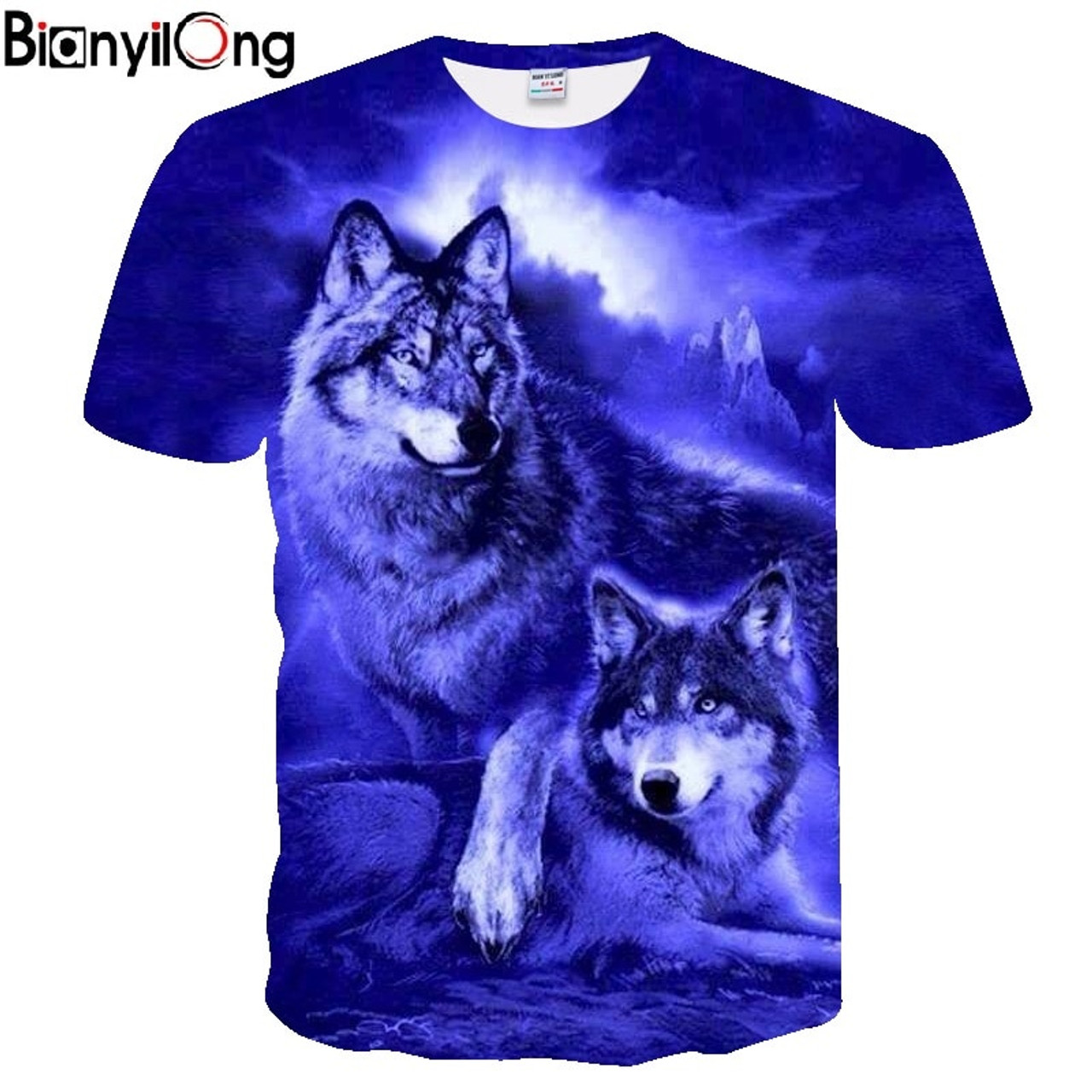 Bianyilong 2018 Flame Wolf Printed 3d T Shirts Men T Shirts New Design Tops Tees Short Sleeve Shirt Summer Animal Drop Ship Onshopdeals Com