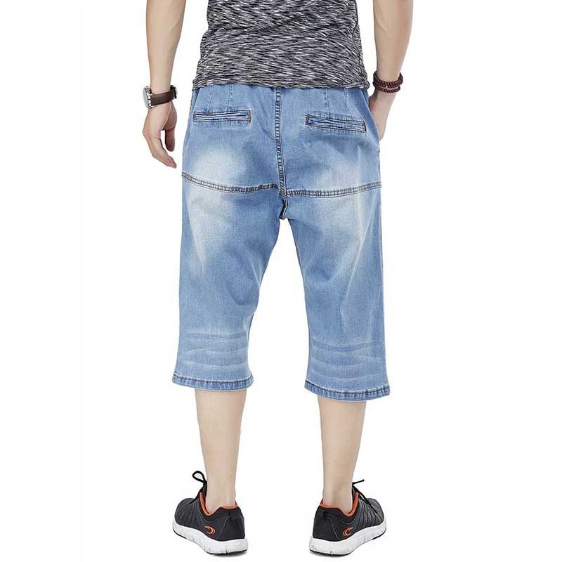 Summer Plus Size Jeans Shorts Men 