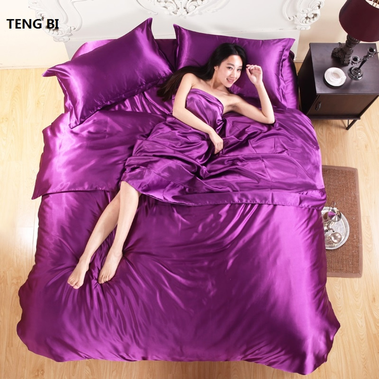 Hot Sale 2019 New Style Silk Duvet Cover Set Bedding Set 1 Duvet