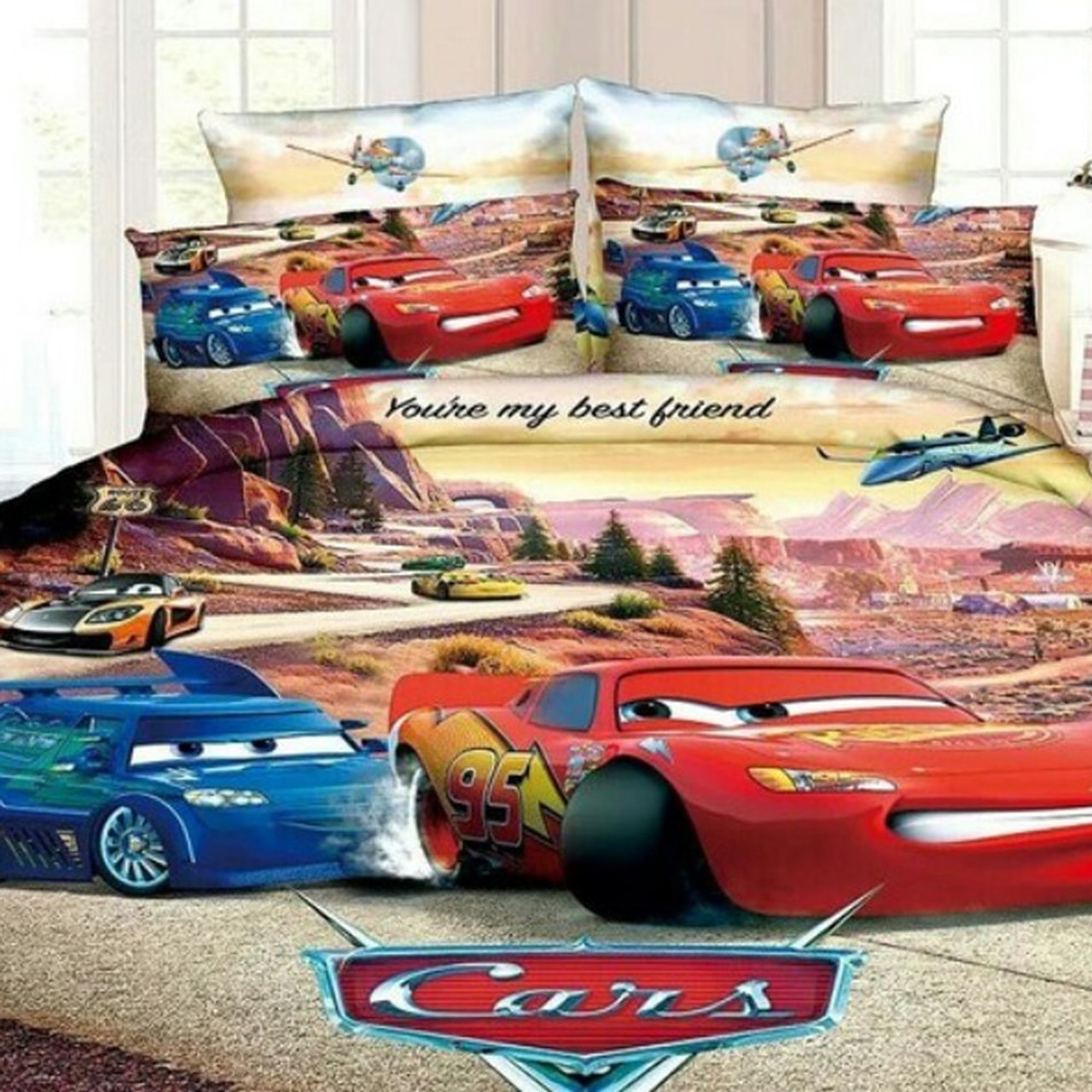 Disney Mc Queen Cars Kids Bedding Set 1 2m Bed Boys Duvet Cover