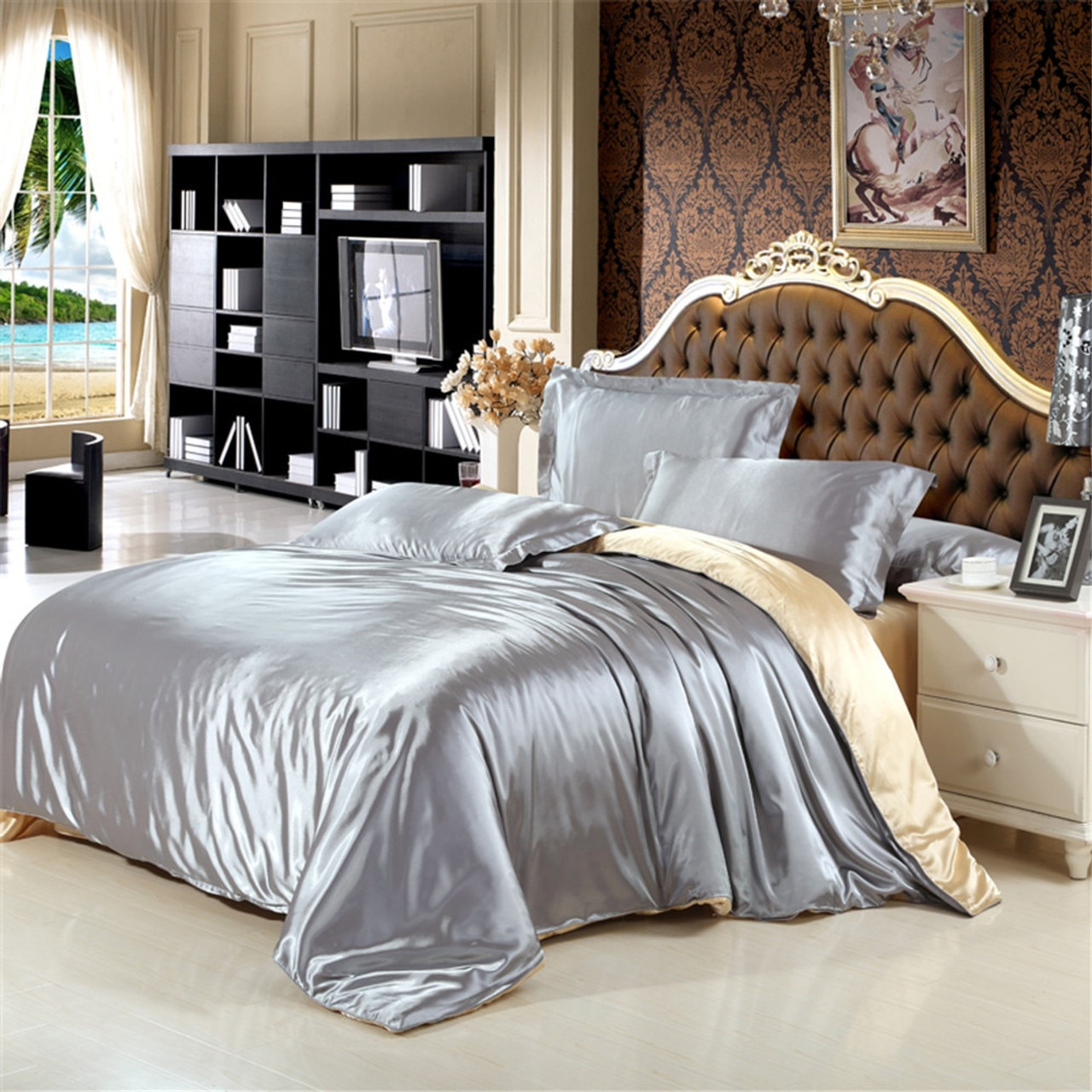 satin bedding