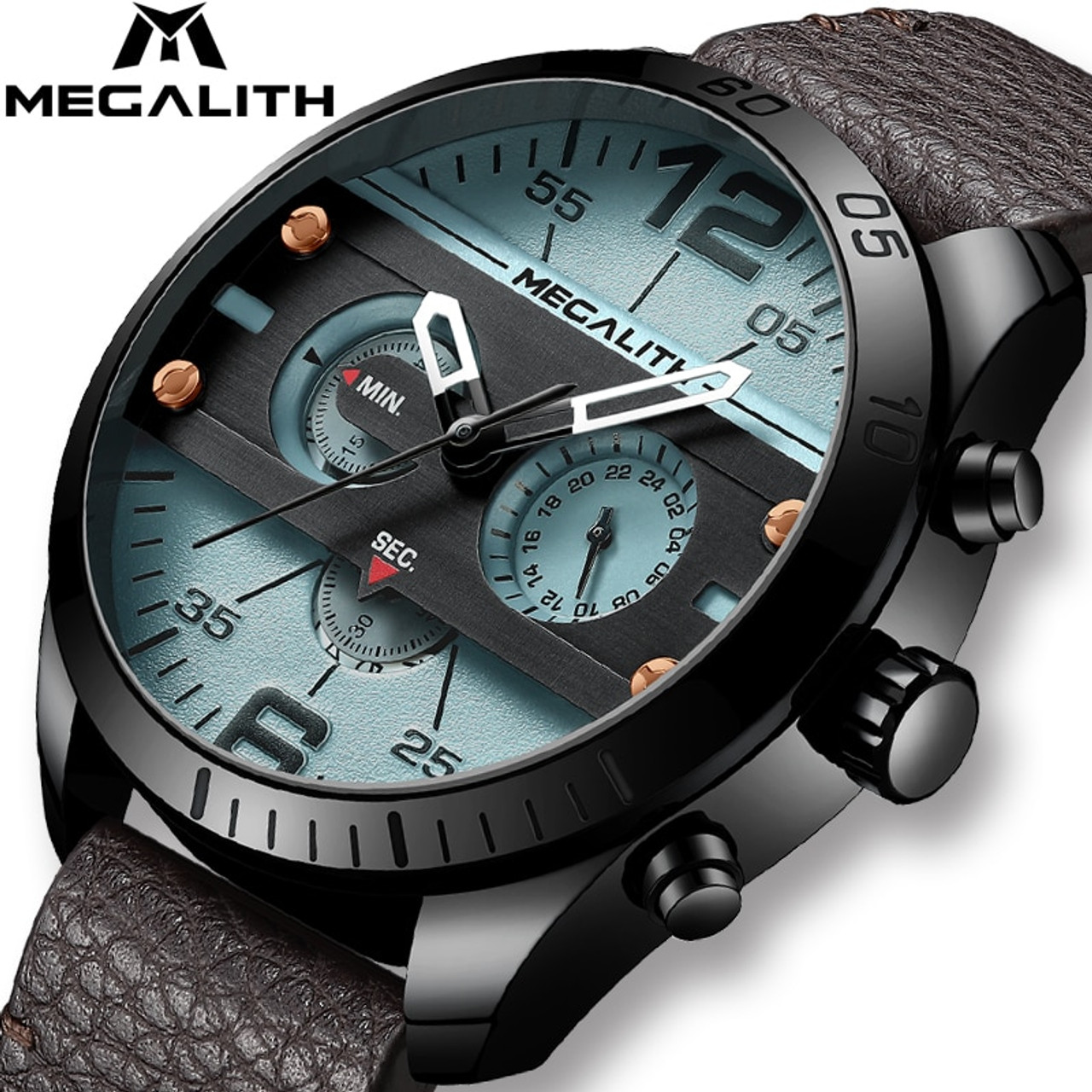 OVERFLY Luxury Chronograph Watch for Men's - MEGALITH NOW IN INDIA  (6381-Black)