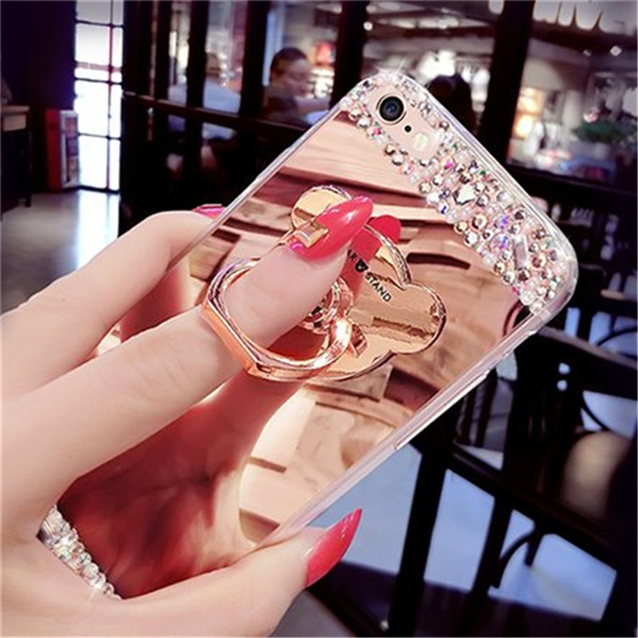 Luxury Electroplated Clear iPhone Case with Logo Ring | seraCase