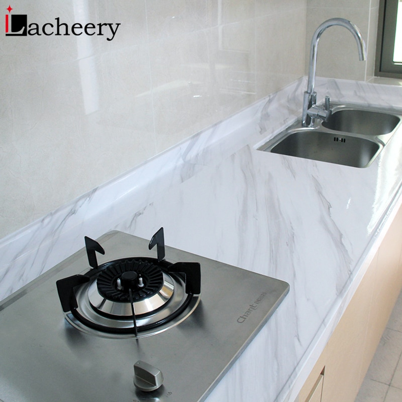 Modern Simple Marble Wallpaper Pvc Waterproof Bathroom Wall Decor