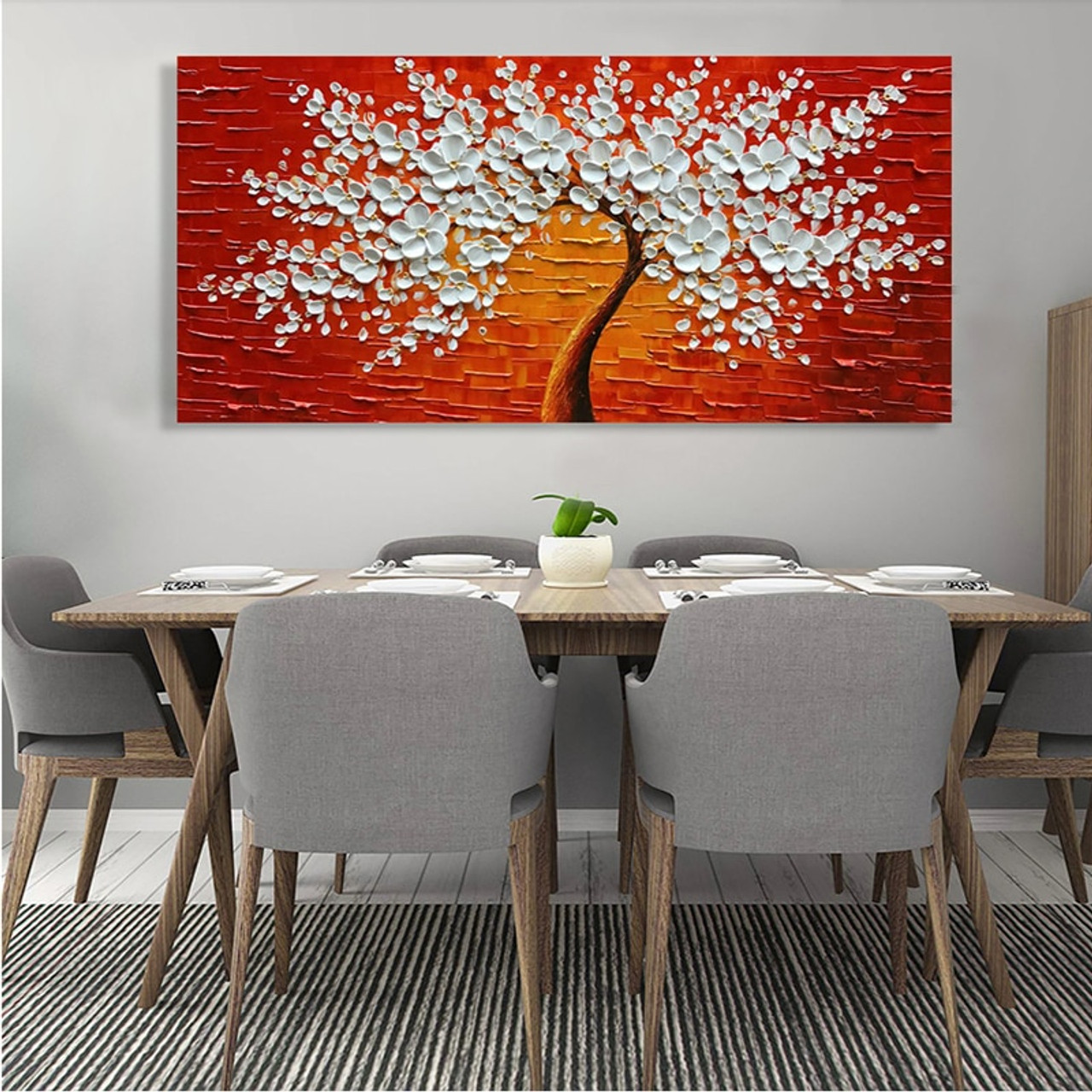 Red Lucky Tree 100 Hand Painted Oil Painting Modern Home Living Room Decorative Wall Art Painting Onshopdealscom Red Lucky Tree 100 Hand Painted Oil Painting Modern Home Living Room Decorative Wall Art Painting Onshopdealscom
