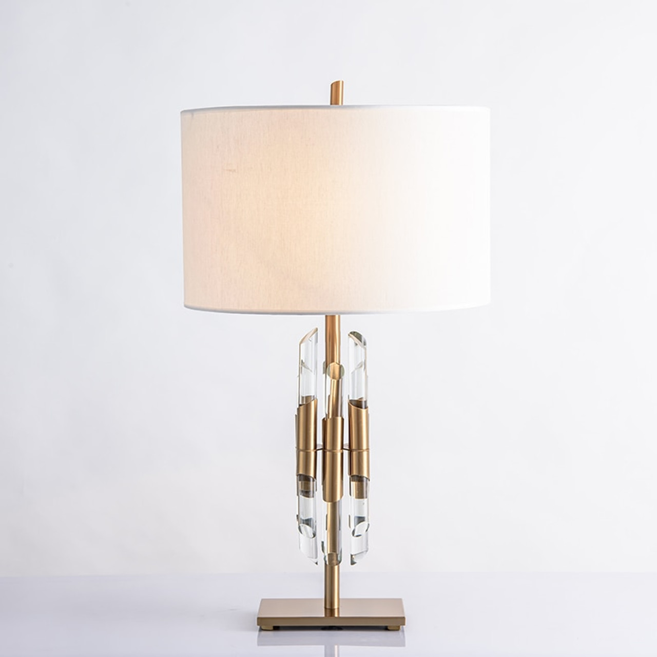 Modern Nordic Gold Crystal Glass Bedside Table Lamps For Pedestal