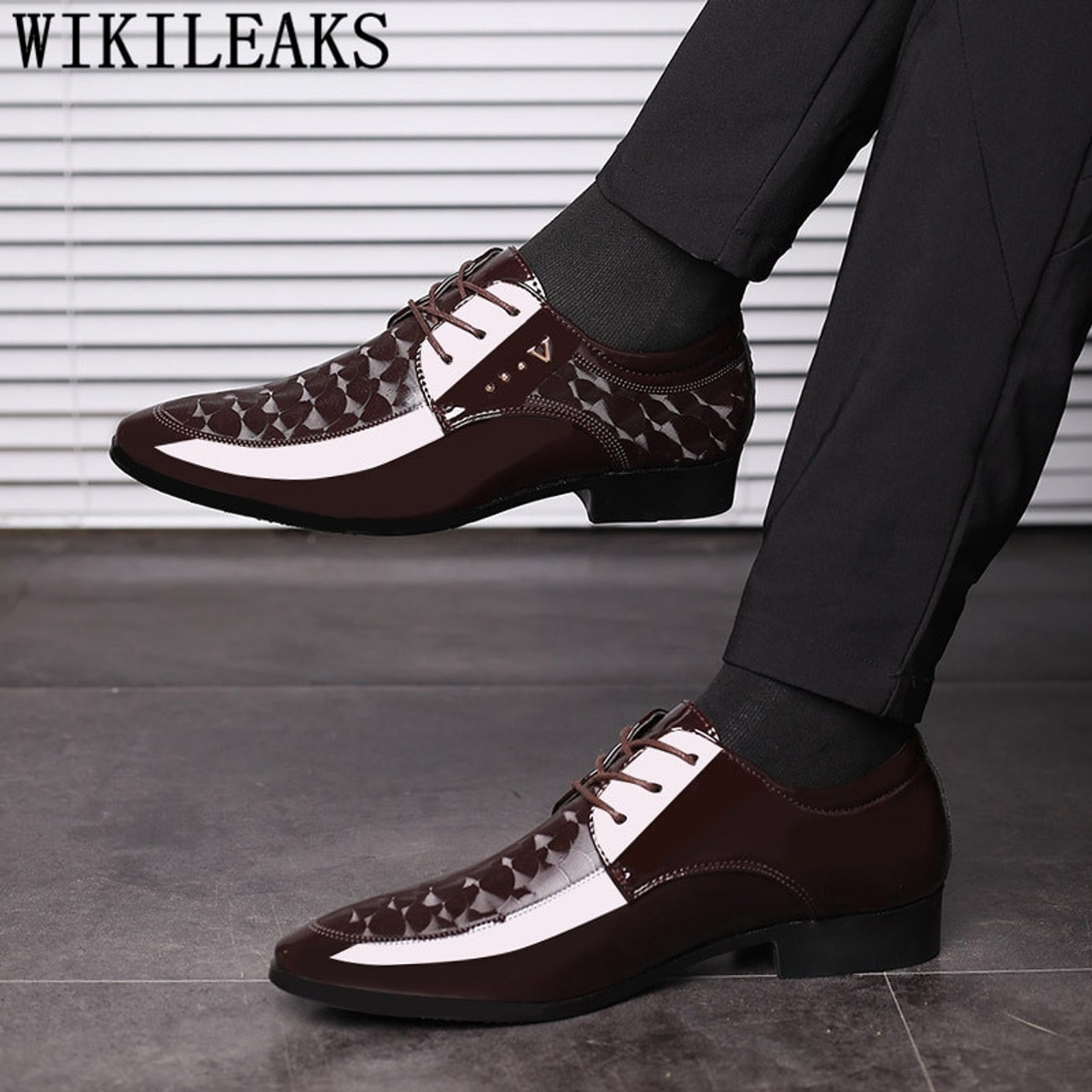 mens designer patent leather shoes