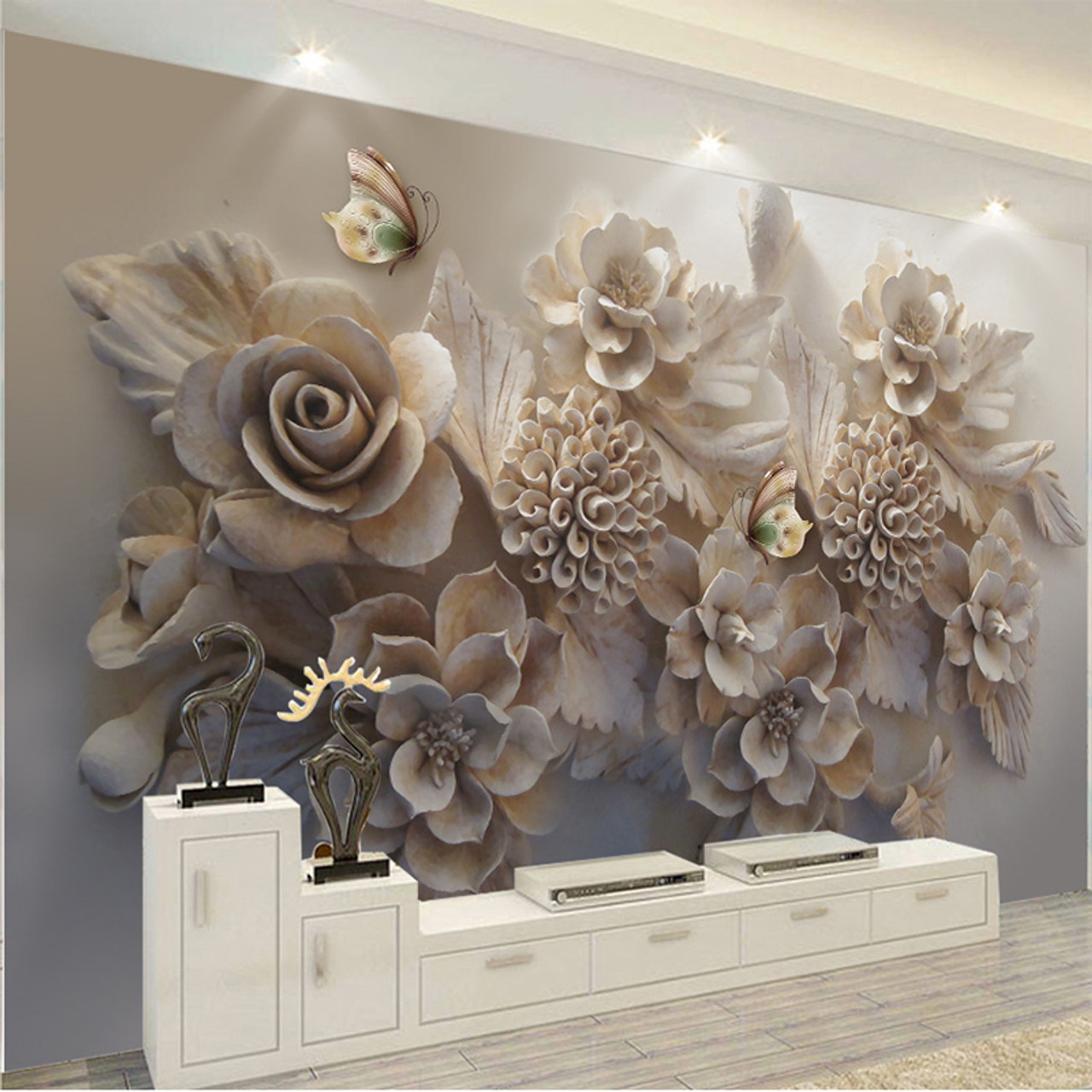 Photo Wallpaper Pergola  Optically magnifying interior  3D and  perspective  Wall Murals