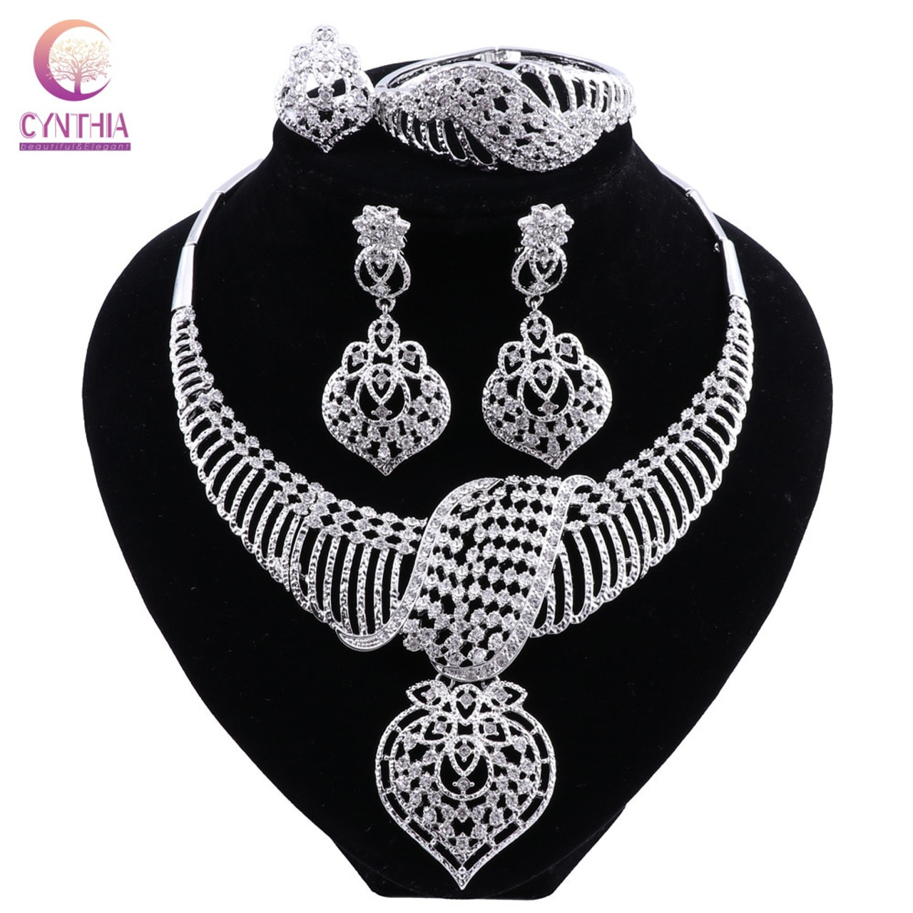 CYNTHIA New Fashion African Jewelry Set 