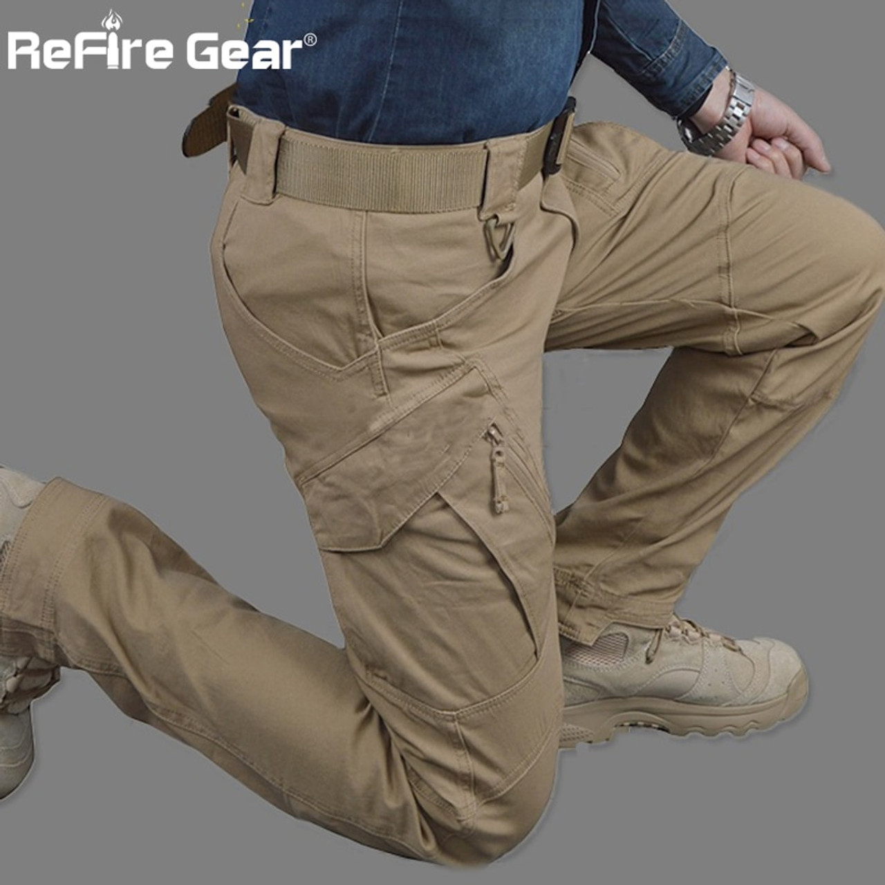 cargo pants with many pockets