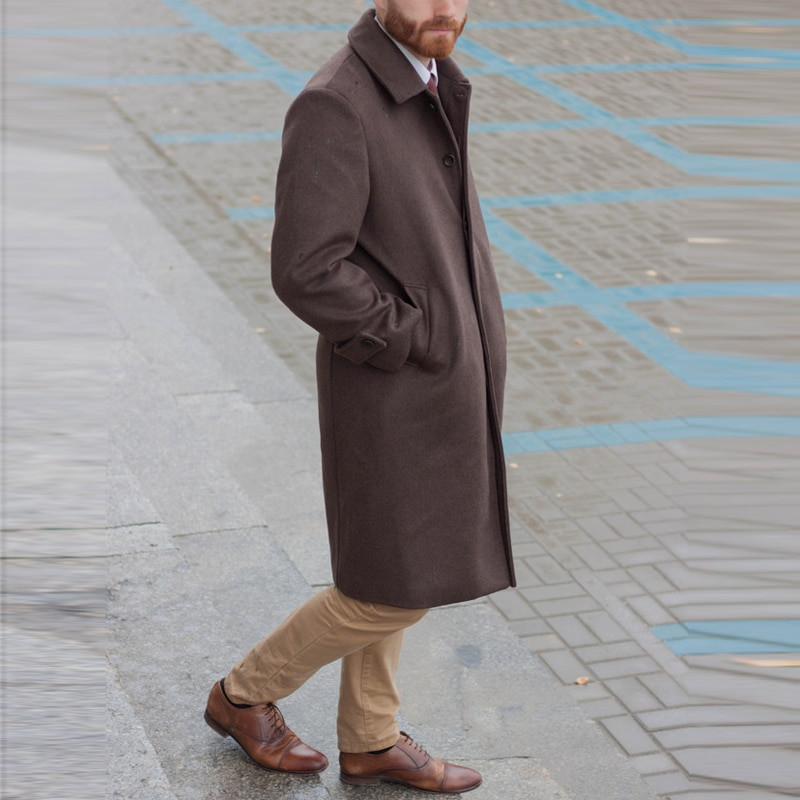 mens casual wool jacket