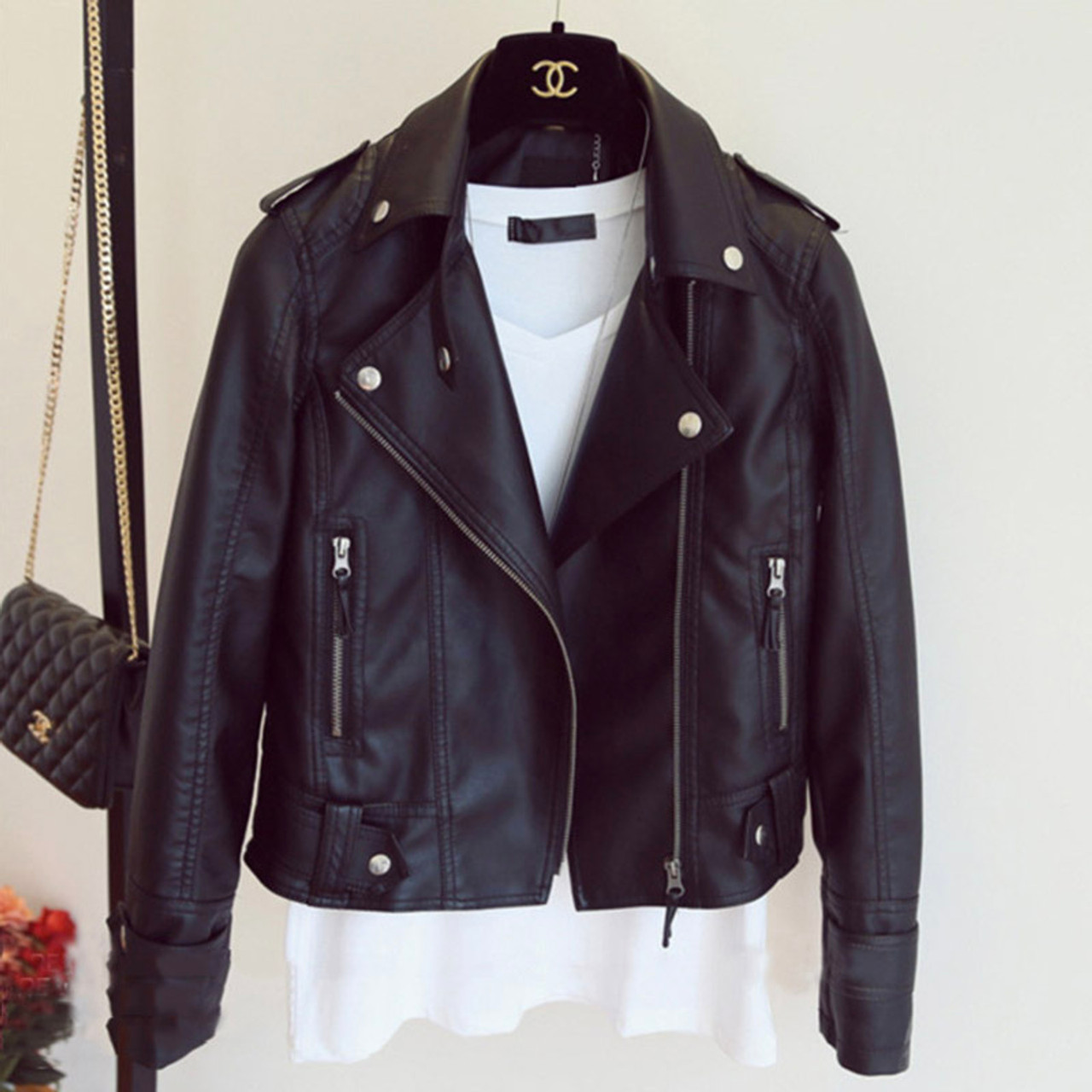 short black jacket womens