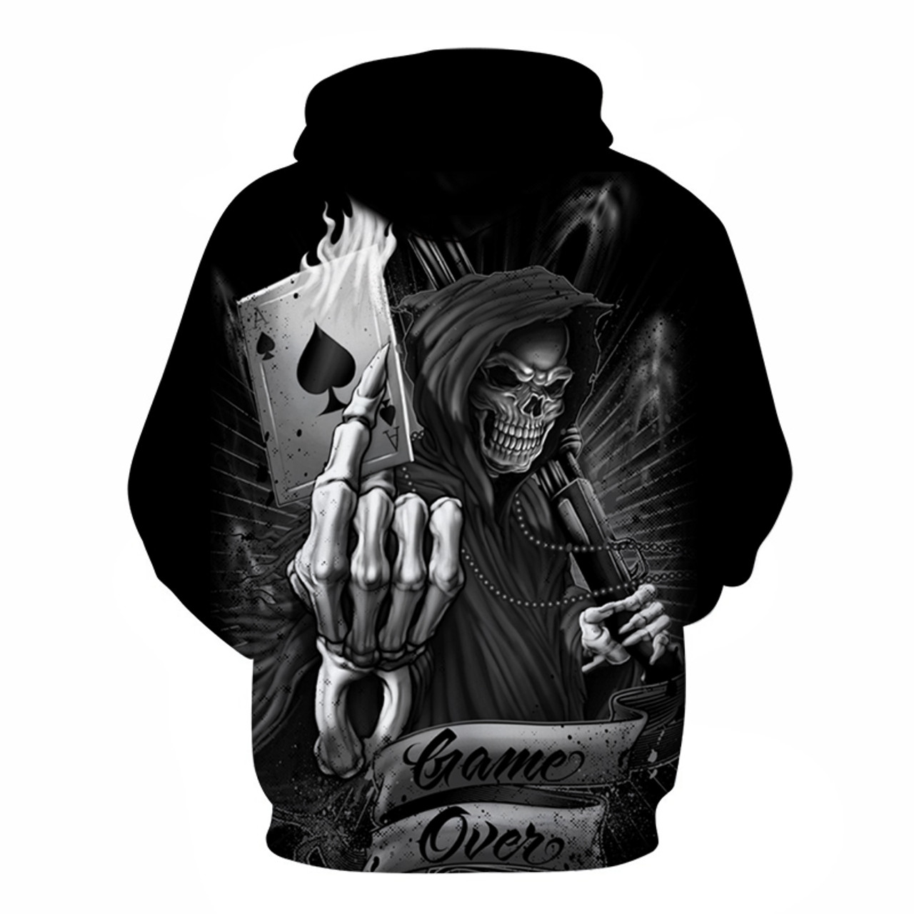 skull hoodie mens