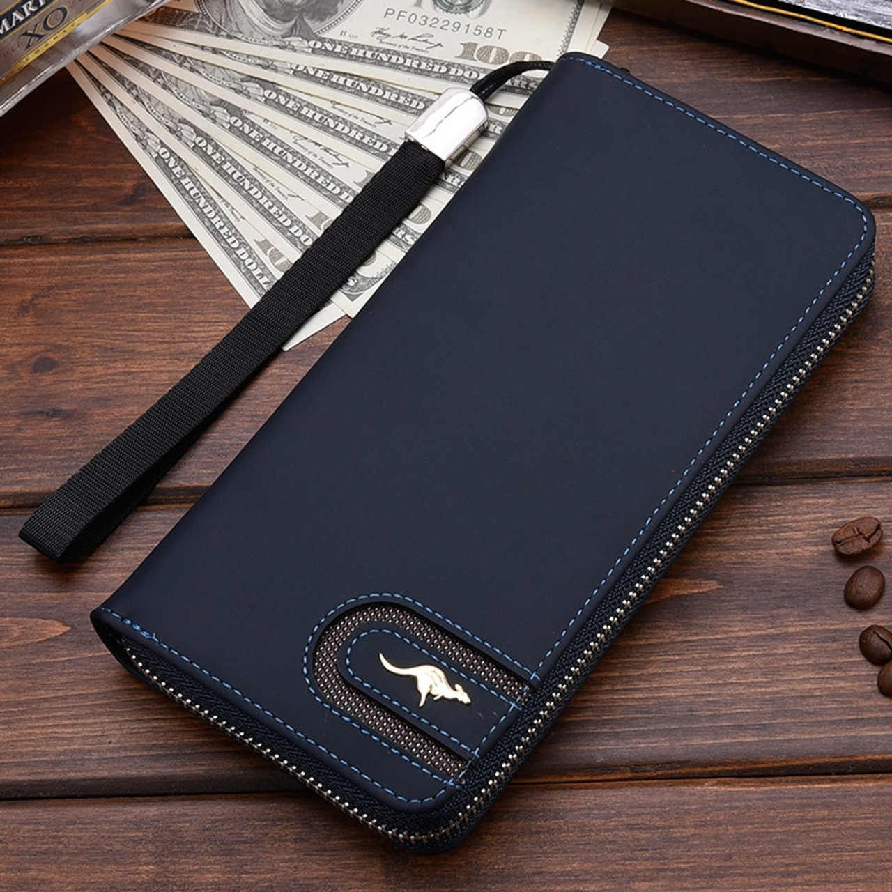 Luxury PU Leather Men Wallets Long Double zipper Coin Purse for Men Vintage  Large Capacity Purse Business Male Wallet - AliExpress