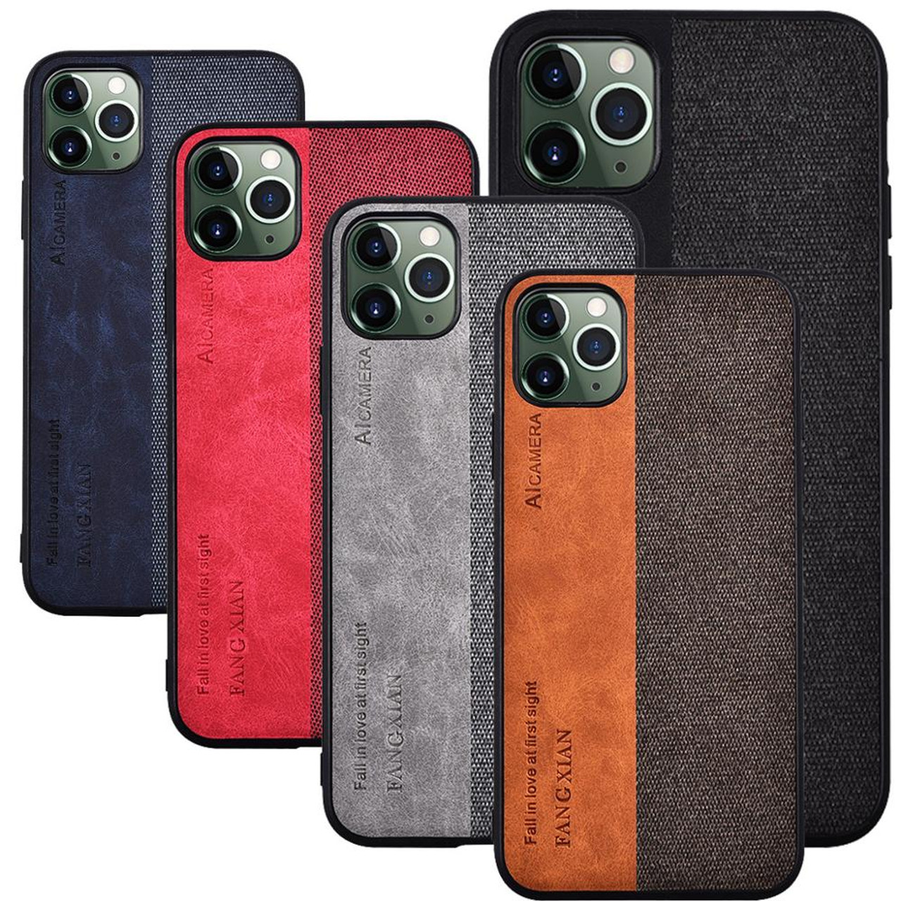 Luxury Leather Pu Cloth Mobile Phone Case For Iphone 11 Pro Promax