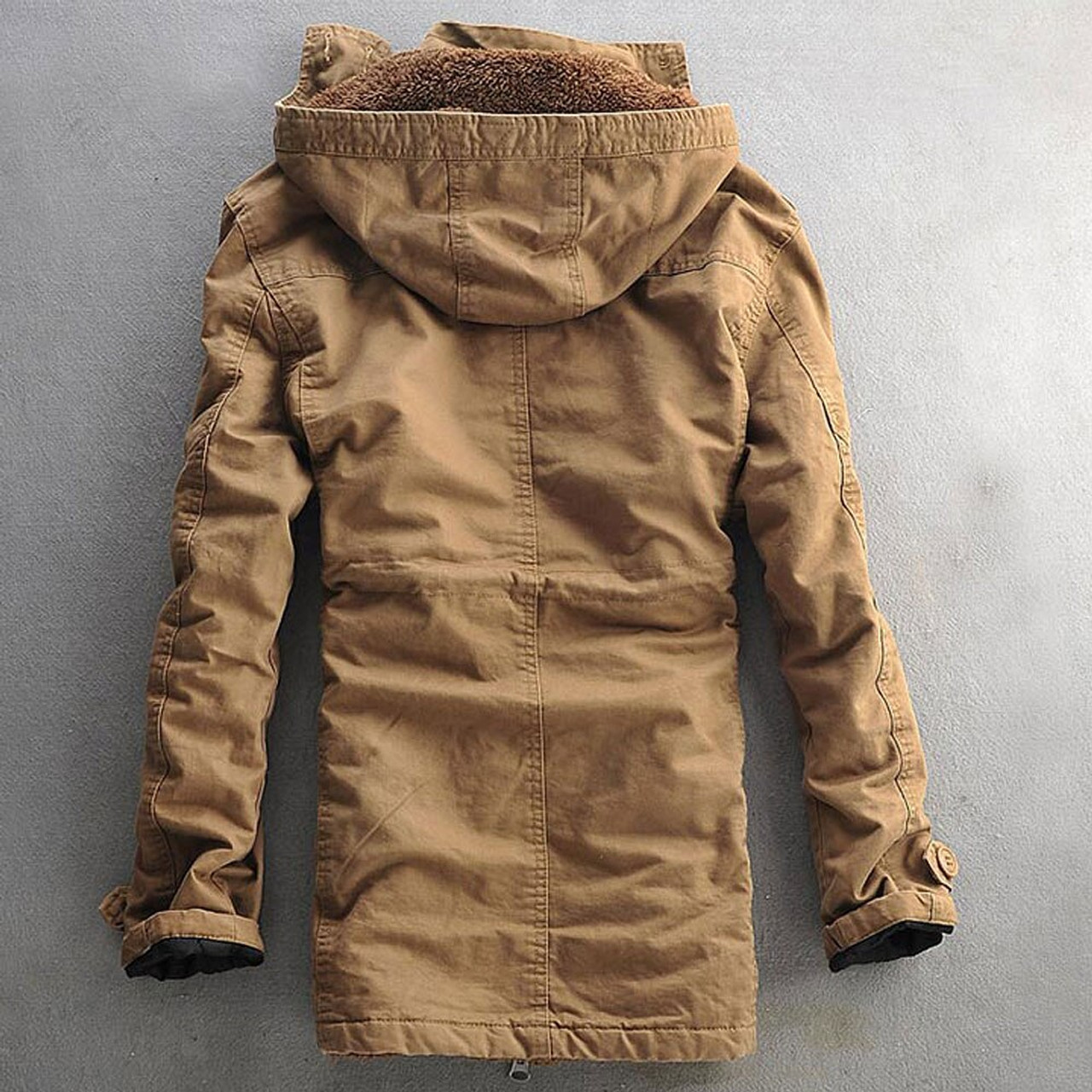 2018 Fashion Winter Men 's Cashmere Warm Jacket Hoodie Trench , 5XL Plus  Size Man Jackets , Winter Warm Hood Mens Coats 