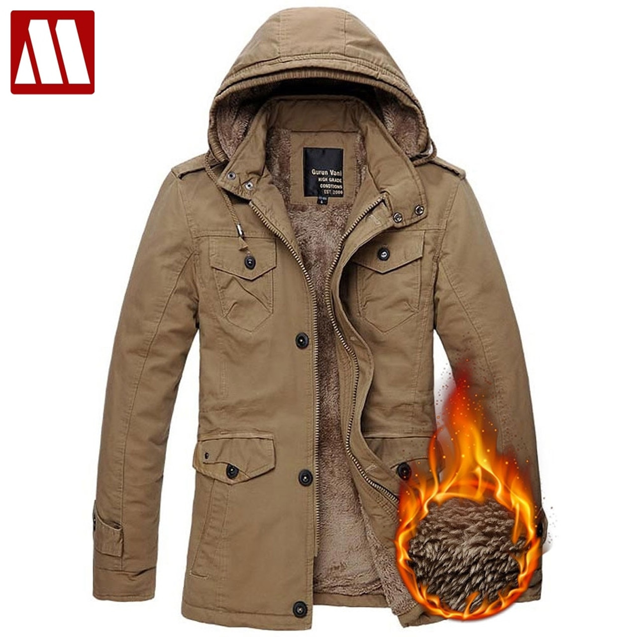 LBK-94 Men's Jacket for Men Regular Fit Solid Hoodie Jacket Full Sleeve Men  Hooded Jacket Winter Wear With Fur