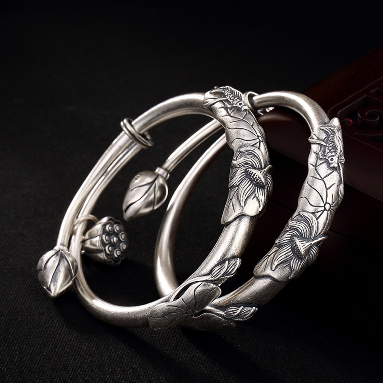 engraved silver bracelets for womens