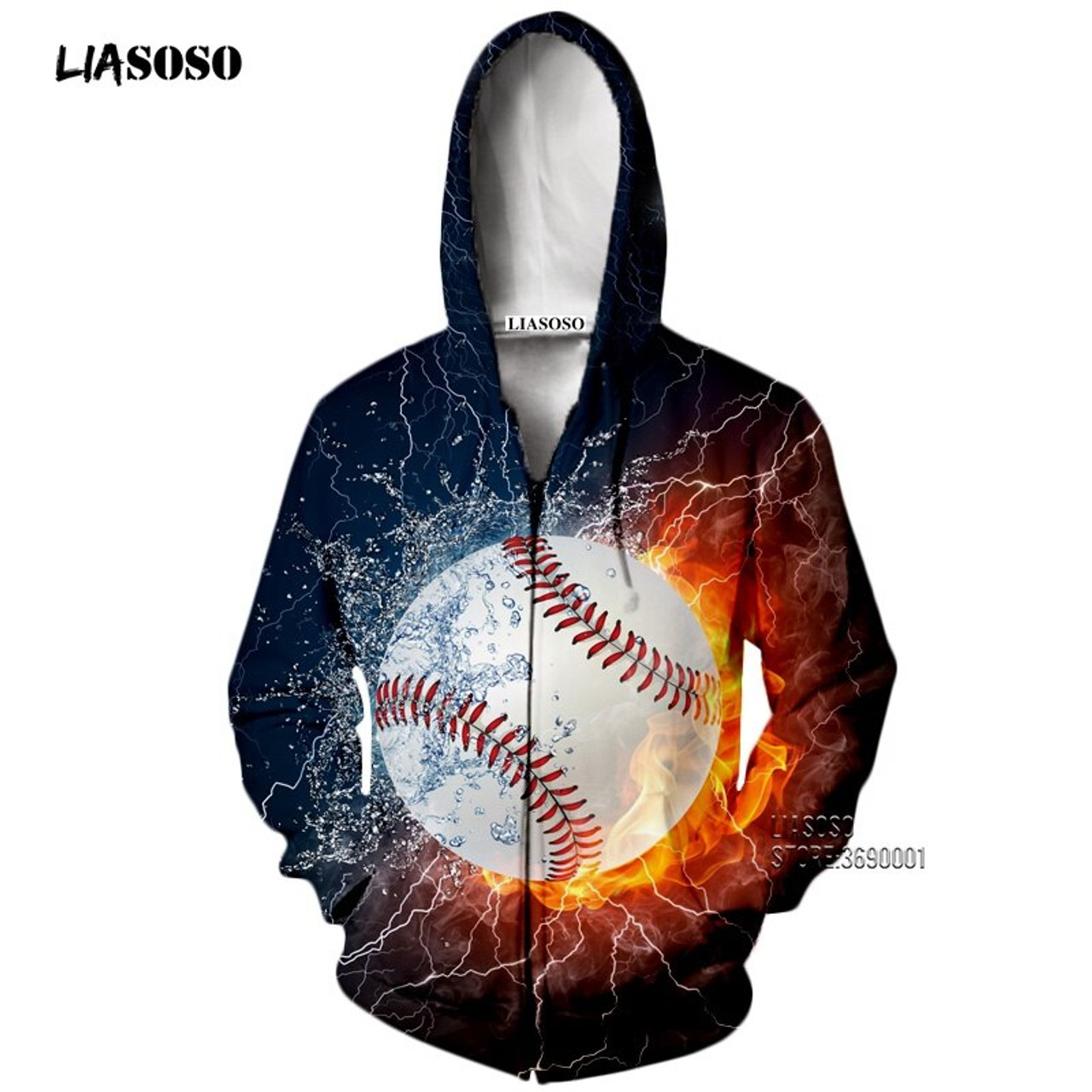 3d baseball hoodie